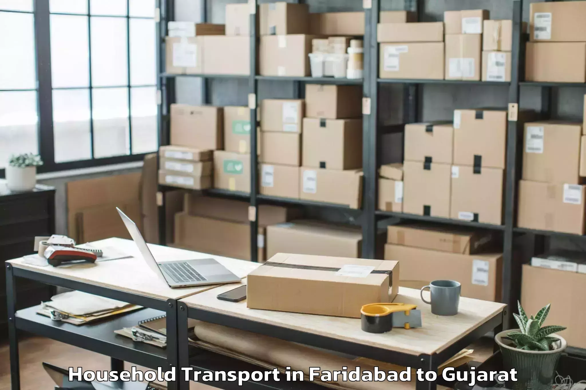 Faridabad to Panchmahal Household Transport Booking